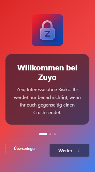 Zuyo Willkommensbildschirm